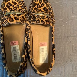 Leopard loafers NEVER WORN